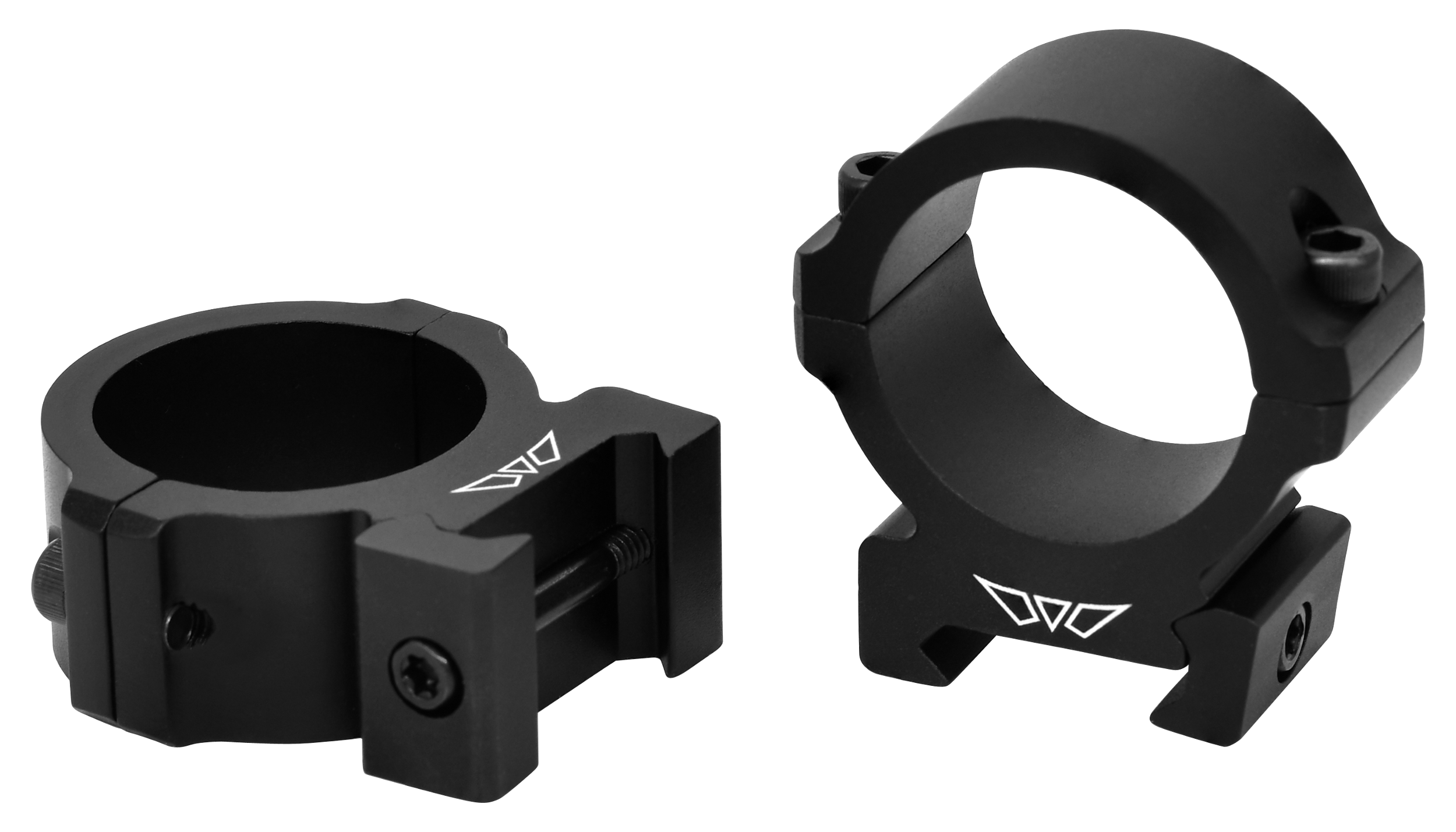 Warne V614M Horizontal Rings Vapor Matte Black 30mm Medium 0 MOA