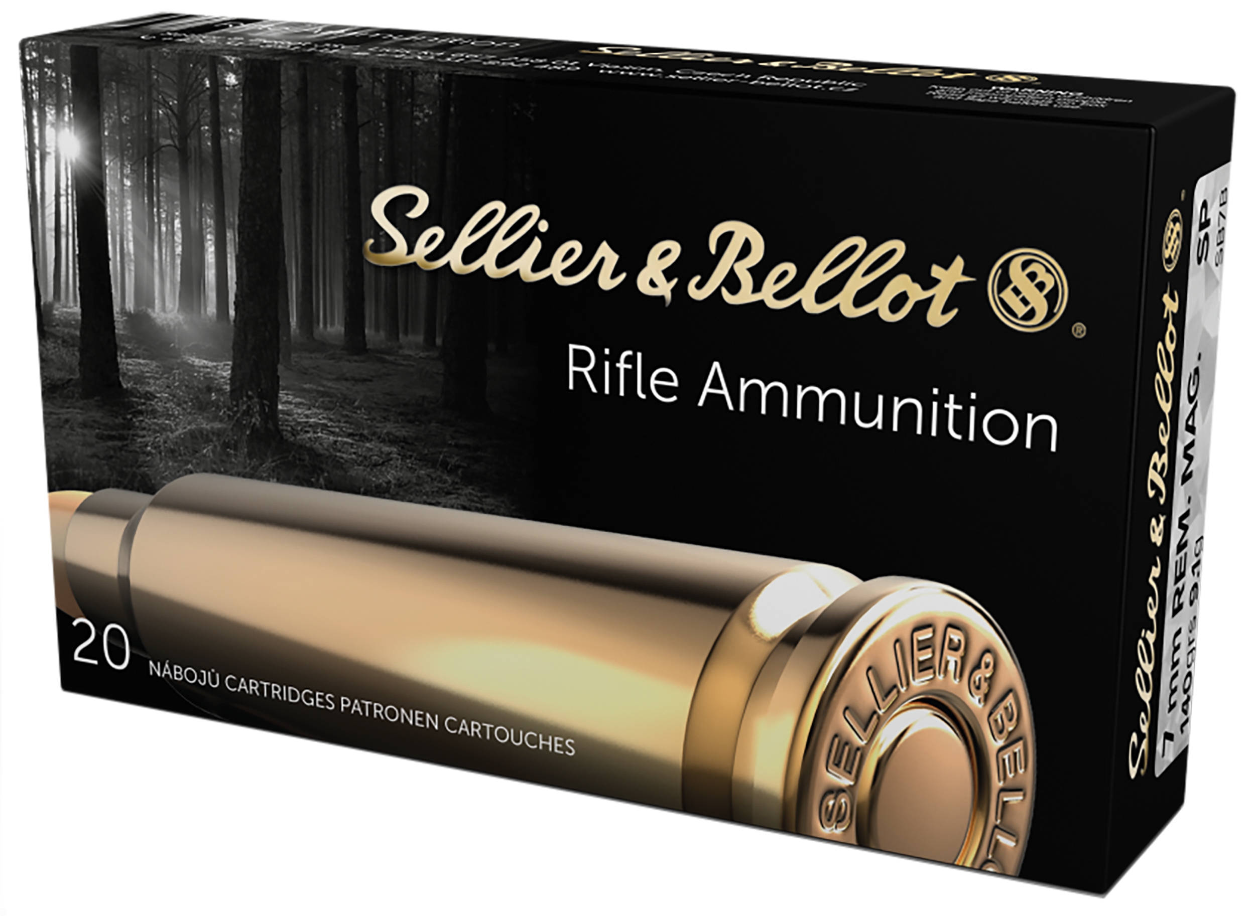 Sellier & Bellot SB7B Rifle  7mmRemMag 140gr Soft Point 20 Per Box/20 Case