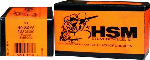 HSM SUBSONIC 40 SW 180GR LEAD-FN 50RD 20BX/CS