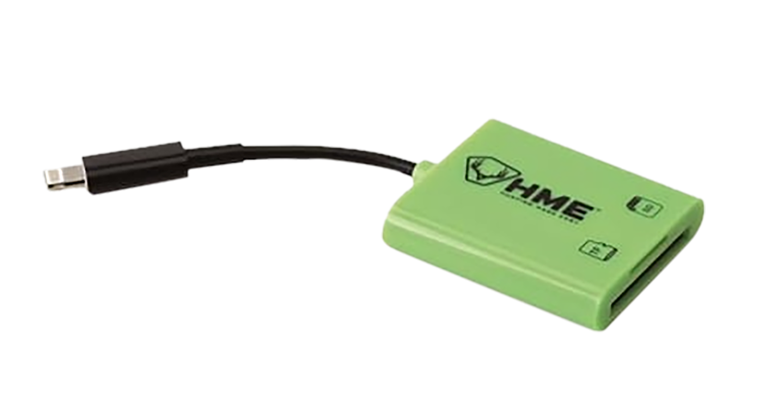HME HMESDCRIOS Memory Card Reader iOS Fits iPhone/iPad Up To 256GB Black/Green