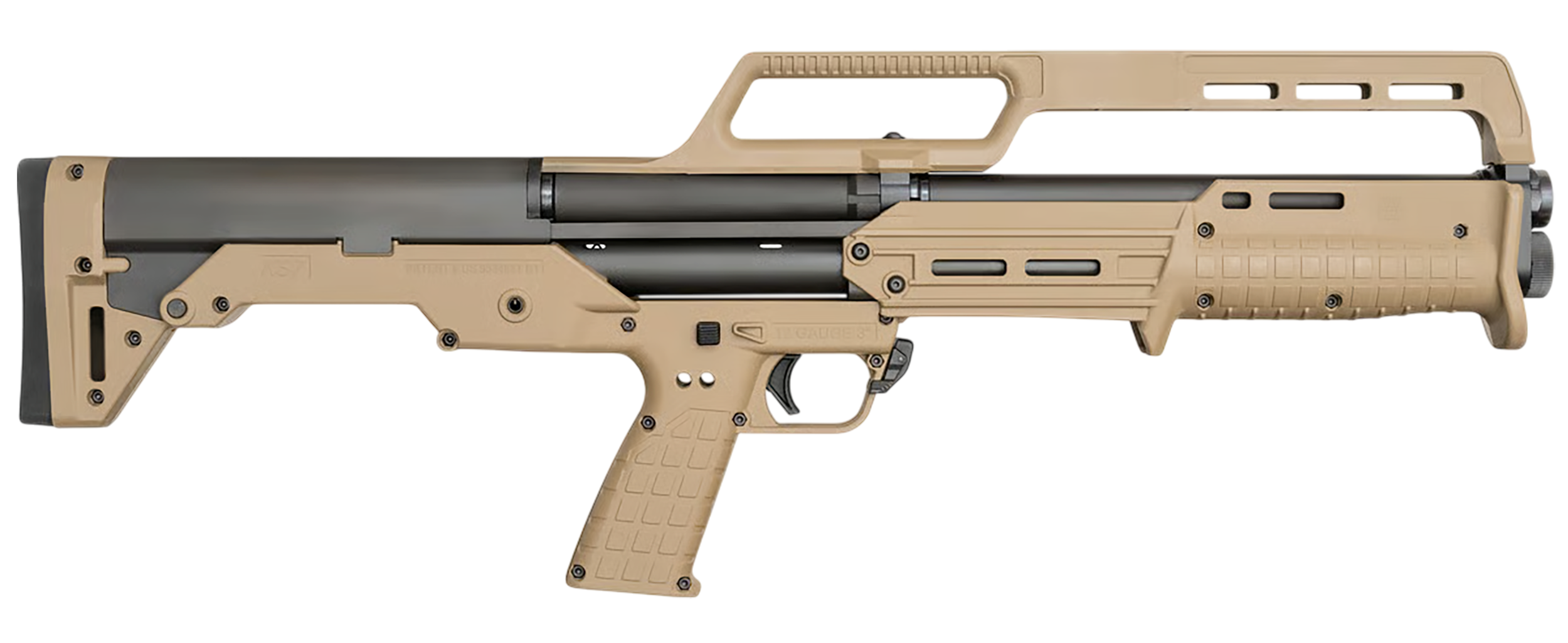 Kel-Tec KS7TAN-GEN2 KS7 G2 Bullpup Frame 12 Gauge Pump 3" 6+1 18.50" Black Steel Barrel, Tan Receiver, M-LOK, Tan Polymer Stock & Grip