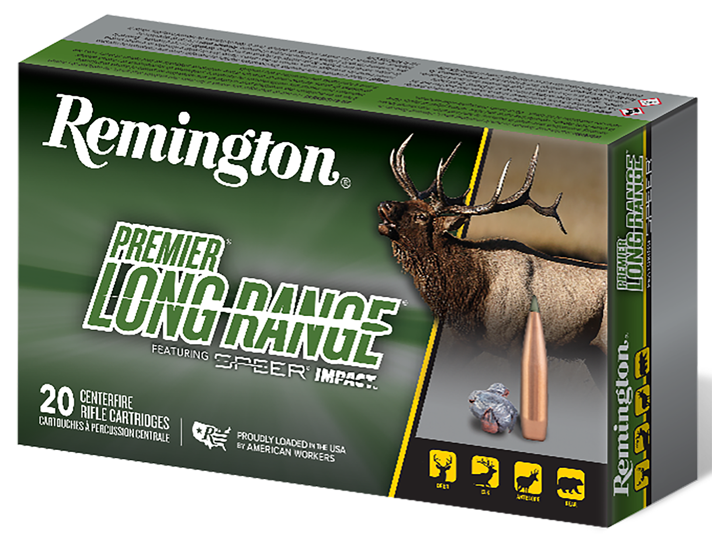 Remington Ammunition R28829 Premier Long Range 7mmPRC 175gr Speer Impact 20 Per Box/10 Case