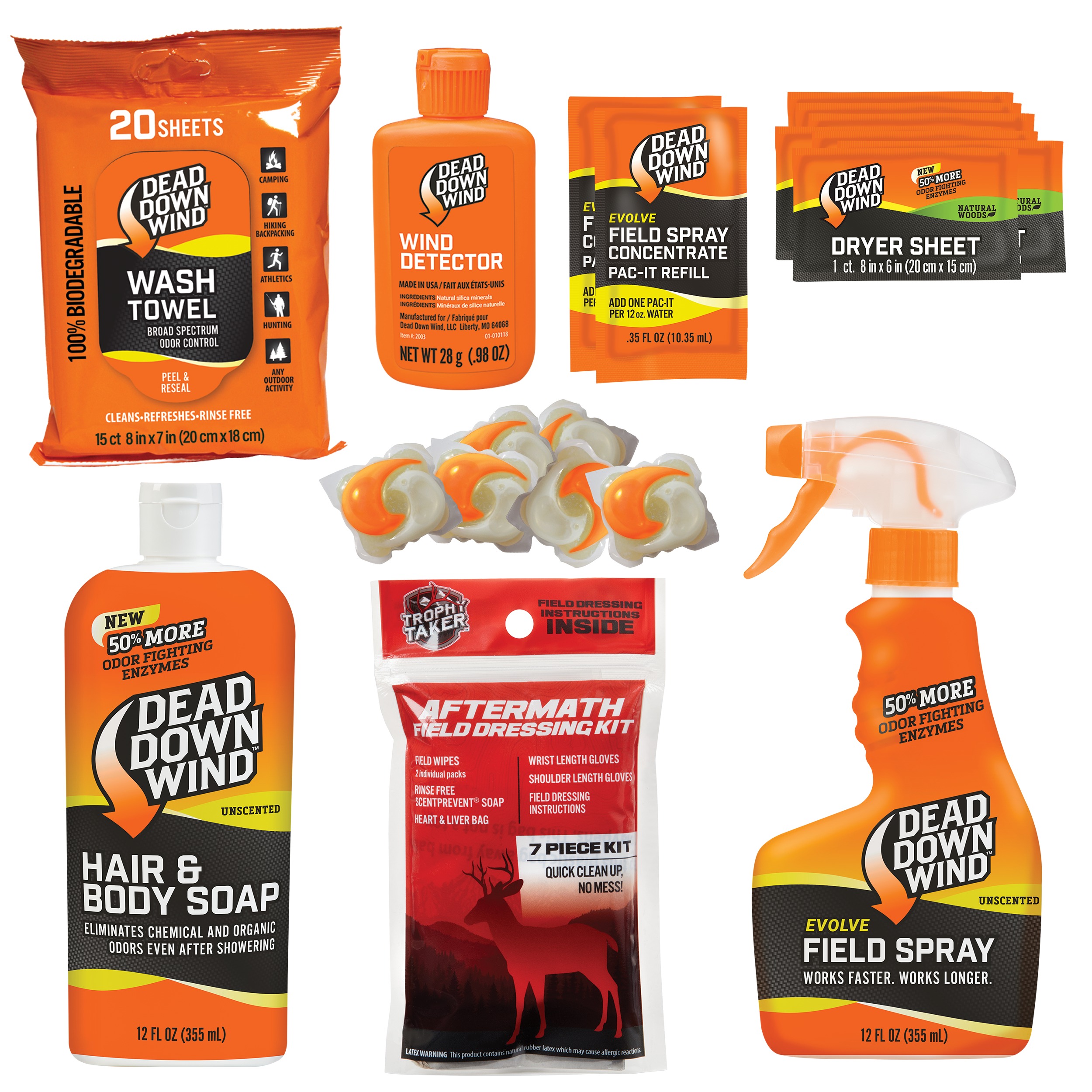 Dead Down Wind 208118 Super Slam Kit Odor Eliminator Unscented 25 Piece