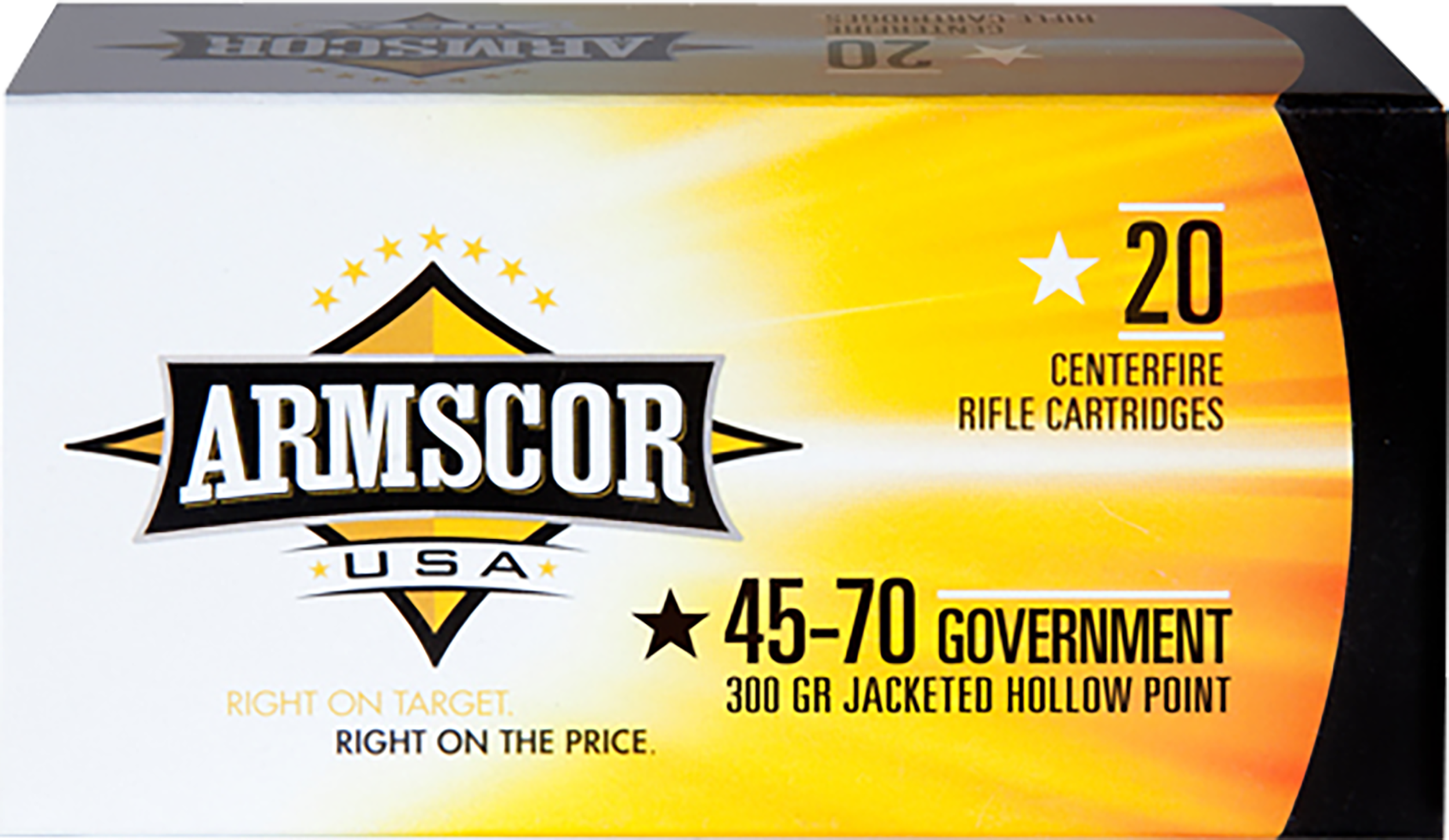 Armscor FAC4570300GR USA 45-70Gov 300gr Jacketed Hollow Point 20 Per Box/10 Case
