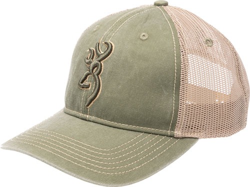BROWNING CAP COLCORD MESH BACK GREEN OSFM*