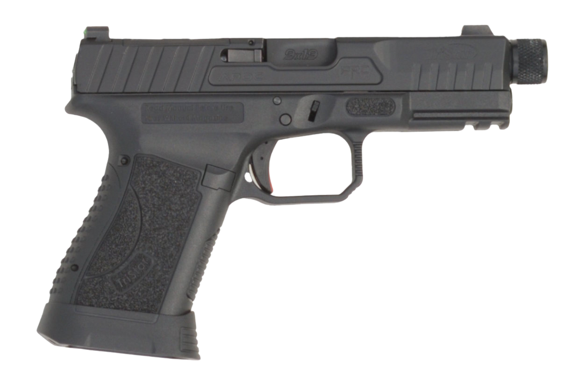 TriStar 85780 Apoc Pro 9mm Luger 15+1 4.50" Black Threaded Barrel, Black Steel Optic Ready/Serrated Slide, Black Polymer Frame w/Picatinny Rail, Interchangeable Backstrap Grip