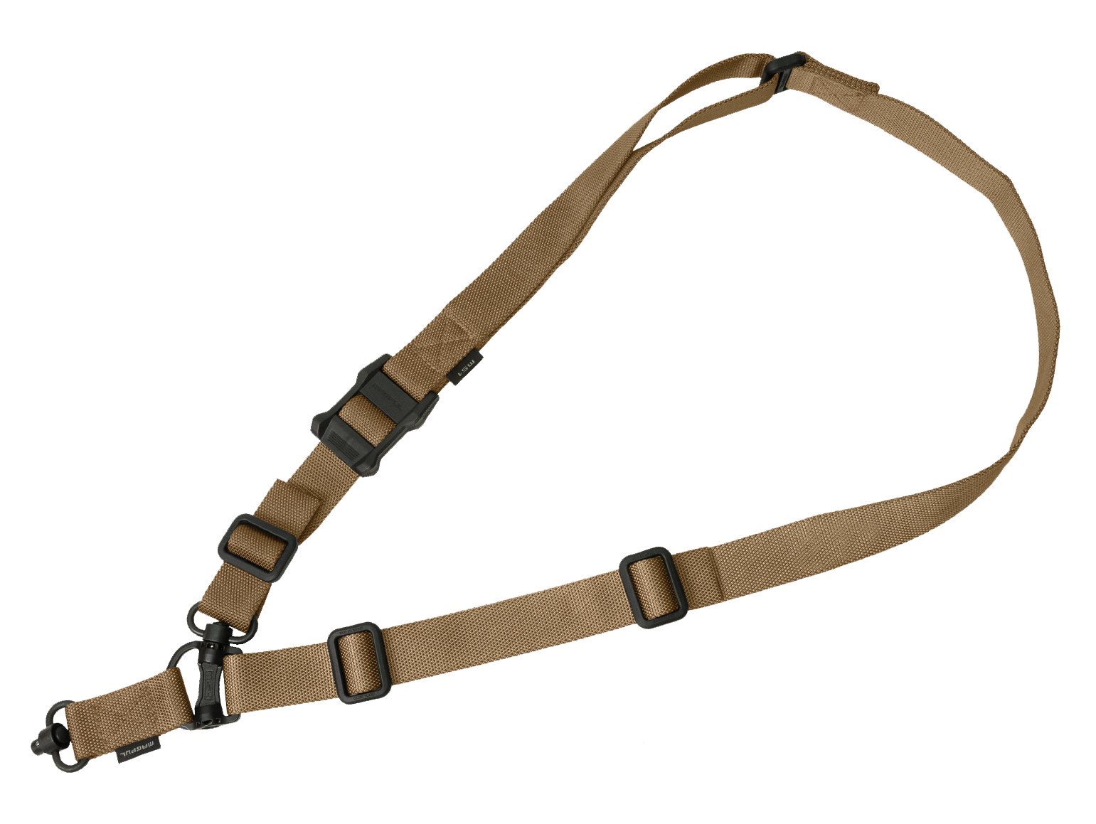 Magpul MAG518COY MS4 Sling GEN2 Coyote Tan Nylon 48"-60" OAL Adjustable One-Two Point AR Platform