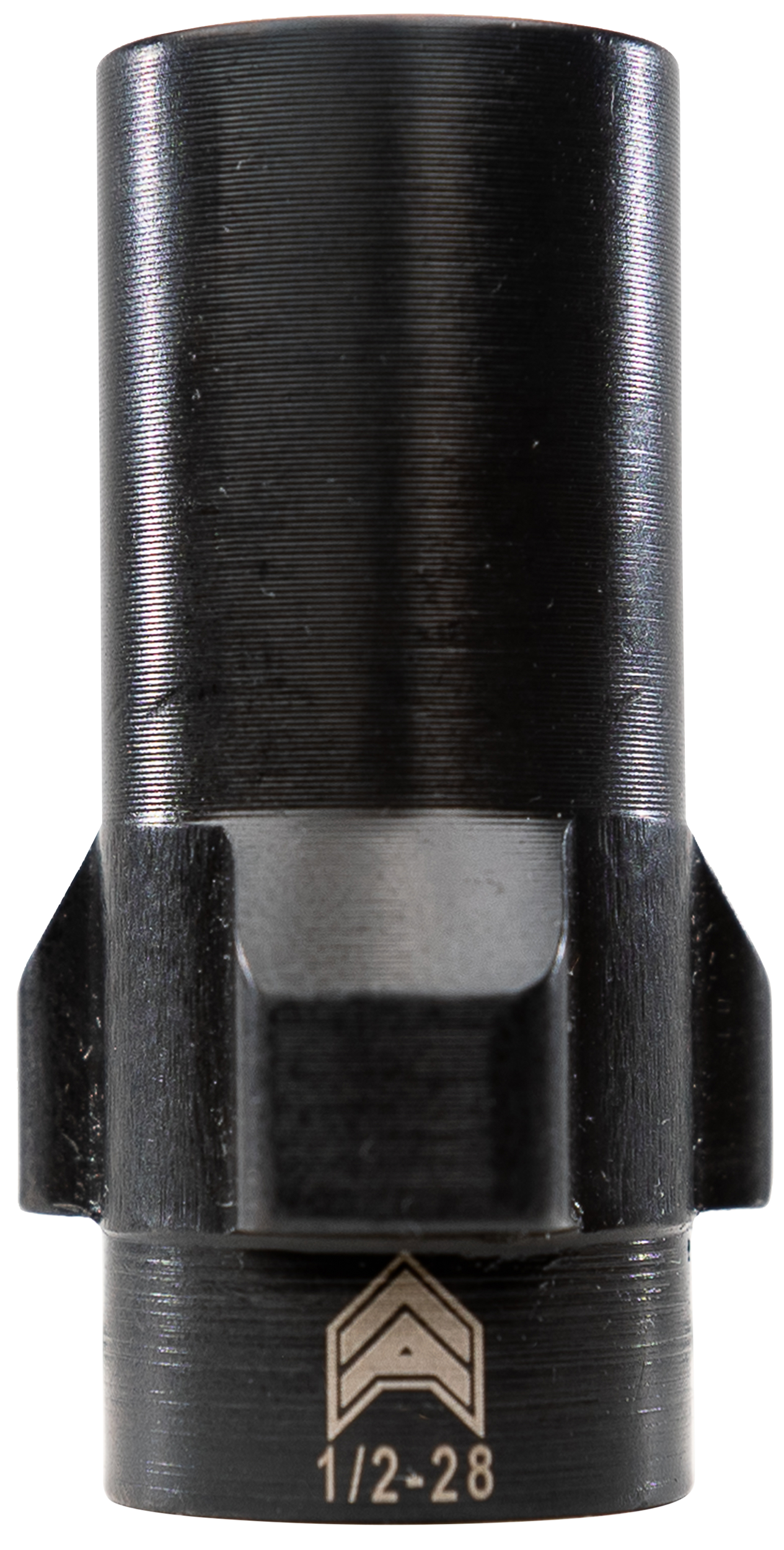 Angstadt Arms AA093LSD28 3-Lug Muzzle Adapter Black Nitride Hardened Steel 1/2x28 Threads 1.42" 9mm Luger