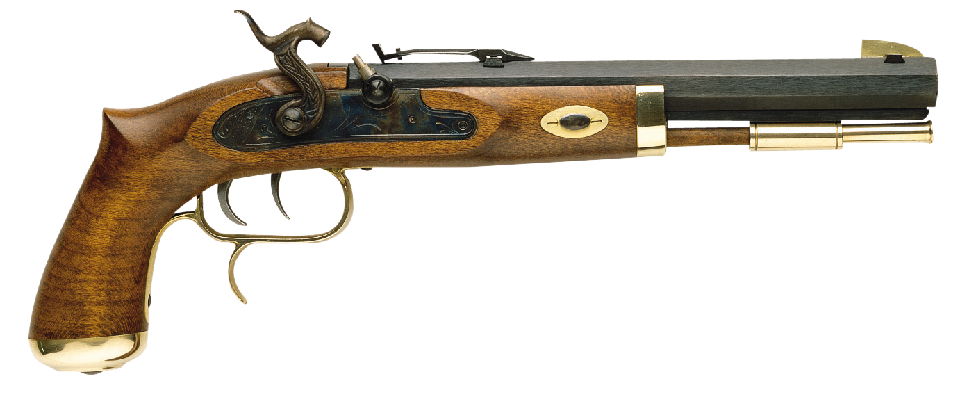 Traditions P1100 Trapper SAO 50 Cal #11 Percussion 9.75" 1rd Blued Frame & Barrel Hardwood Grip