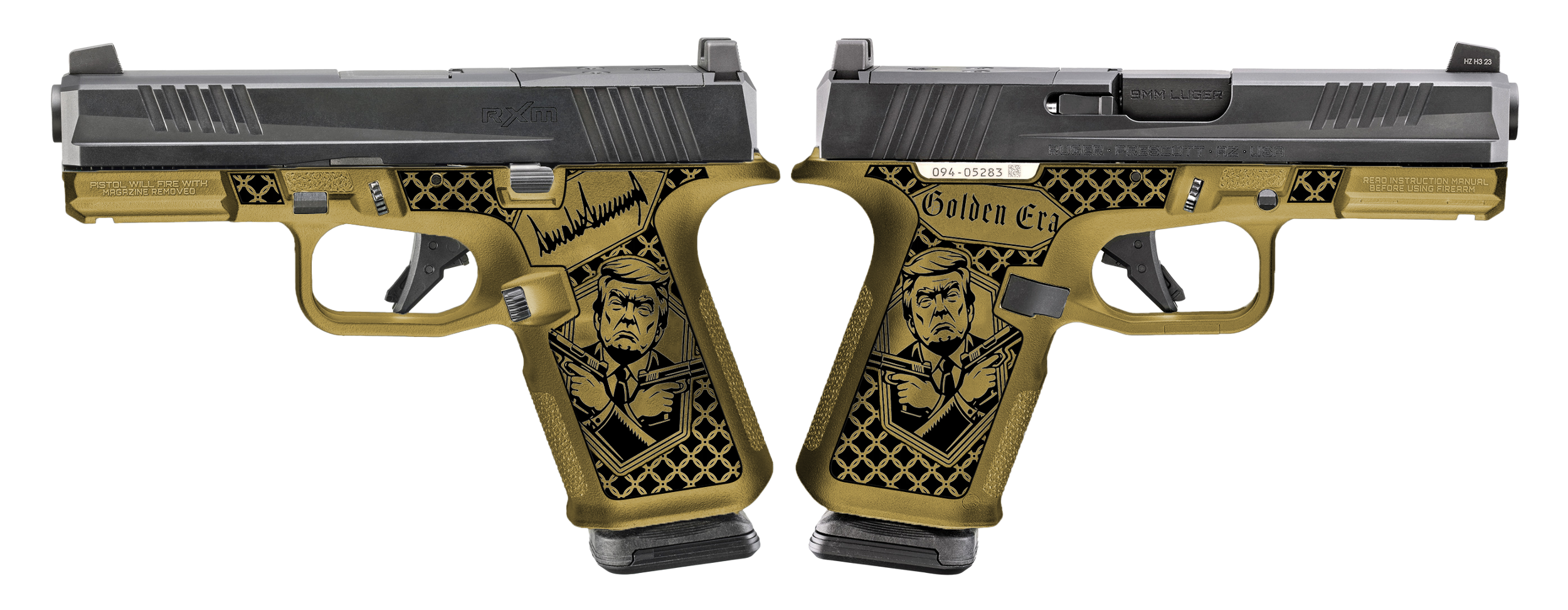 RUGER RXM 9MM PISTOL DON WICK 2.0 4" BBL O.R. 2-15RD MAGS - ORION EXCLUSIVE
