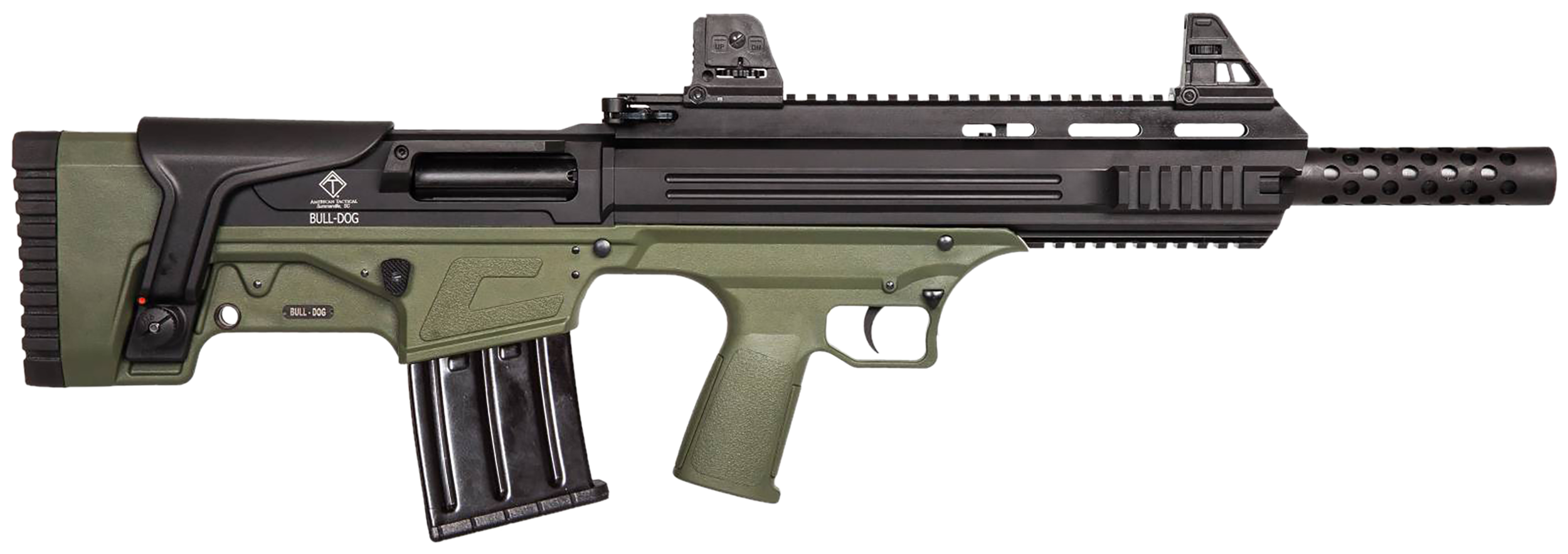 ATI ATIG410BDG Bulldog  410 Gauge Semi-Auto 3" 5+1 16" Green Aluminum Receiver/Fixed Synthetic Stock