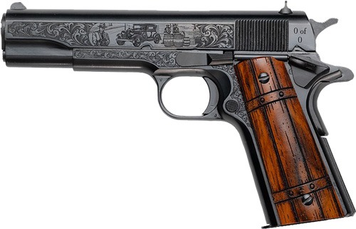 COLT 1911 PROHIBITION 45ACP 5" 8RD BLUED ENGRAVED WHISKY BRL