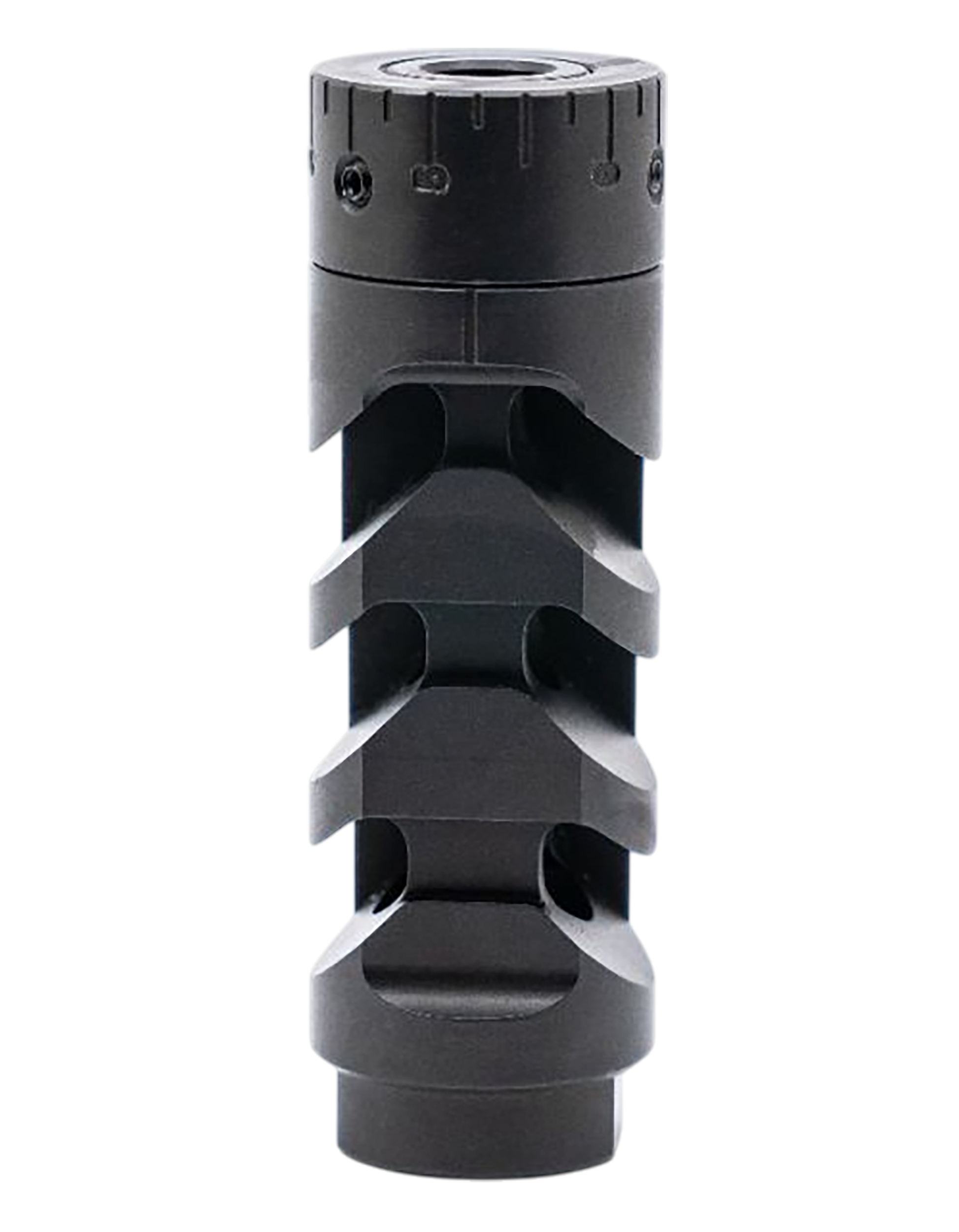 Armaspec ARM1932-BLK Muzzle Brake Harmonics-Tuner Black Stainless Steel 5/8x24 Threads 30 Cal