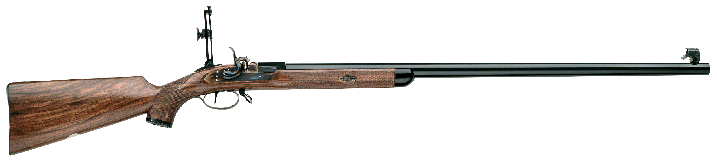 Taylors & Company 210065 Gibbs Pedersoli 45 Cal Percussion 32.31" Blued Single Shot Steel Barrel, Color Case Hardened Steel Receiver, Fixed Checkered Walnut Stock