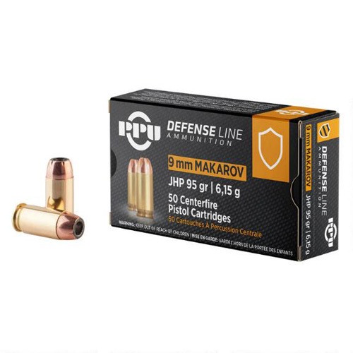 PPU 9X18 MAKAROV JHP 95GR 50 BOX 20 BOXES PER CASE