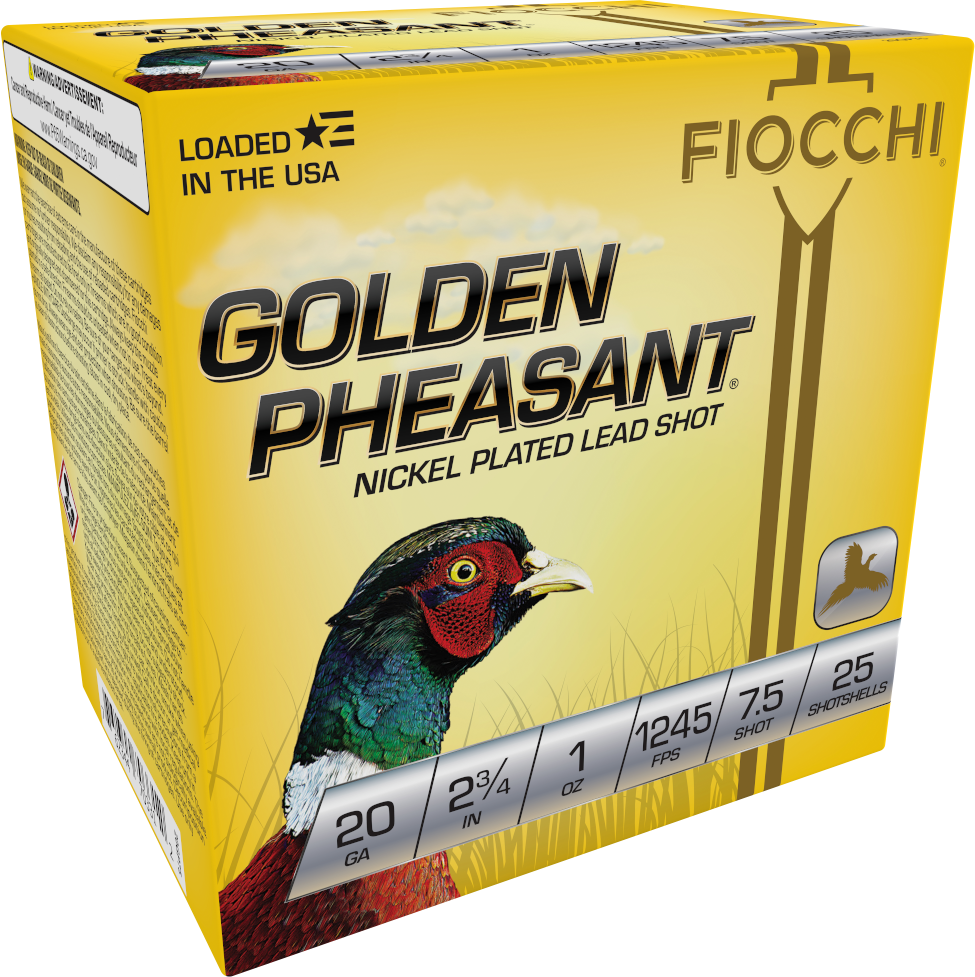 Fiocchi 20GP75 Golden Pheasant Extrema 20Gauge 2.75" 1oz 7.5Shot 25 Per Box/10 Case