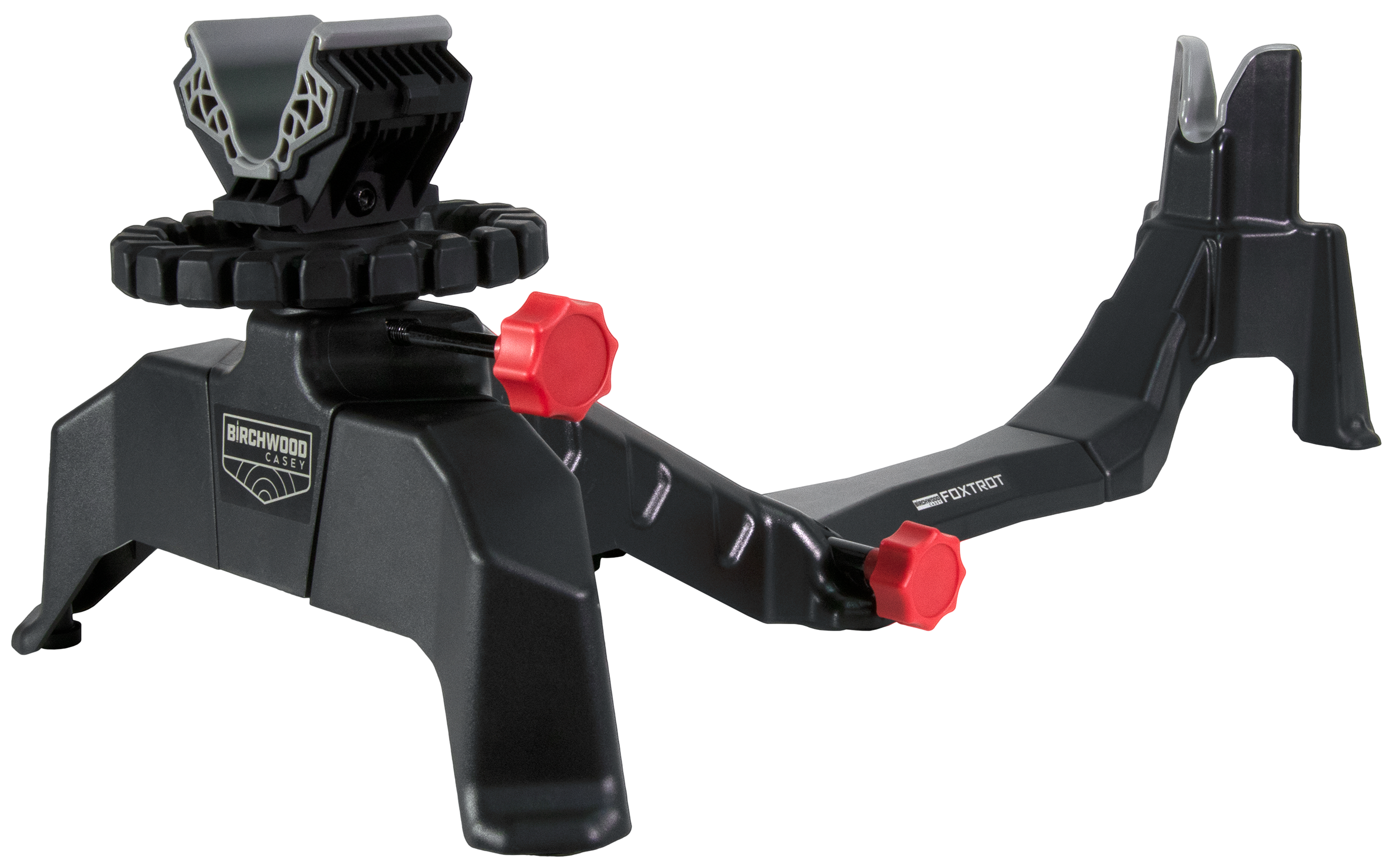 Birchwood Casey CSR Foxtrot Shooting Rest Black Non-Marring Material/Red Accents, Adjustable Elevation, Removeable Center Section for Pistols & Rifles