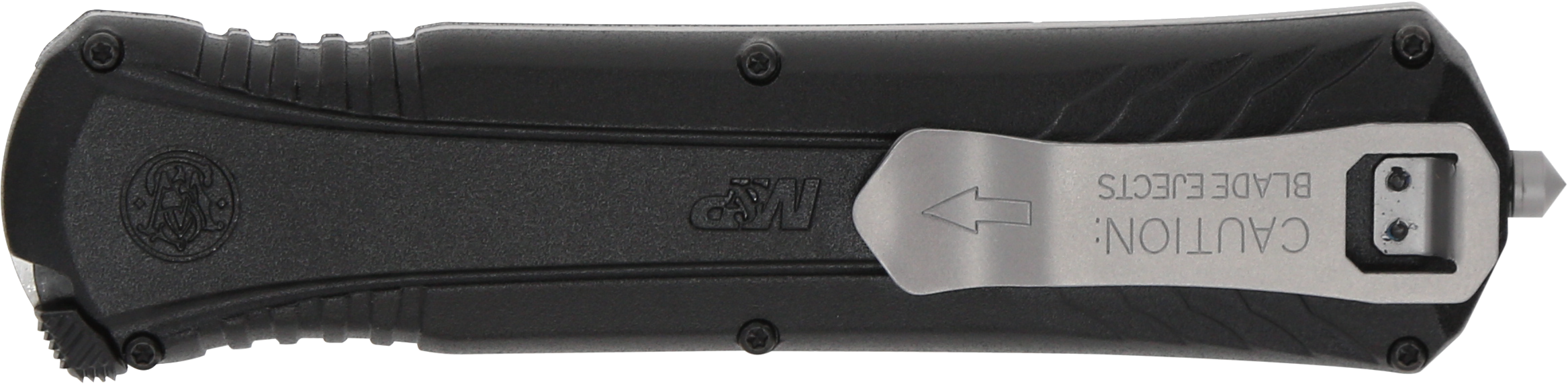 Smith & Wesson Knives 1181878 M&P 3.50" OTF Dagger Plain Satin AUS-8A SS Blade 5.16" Black