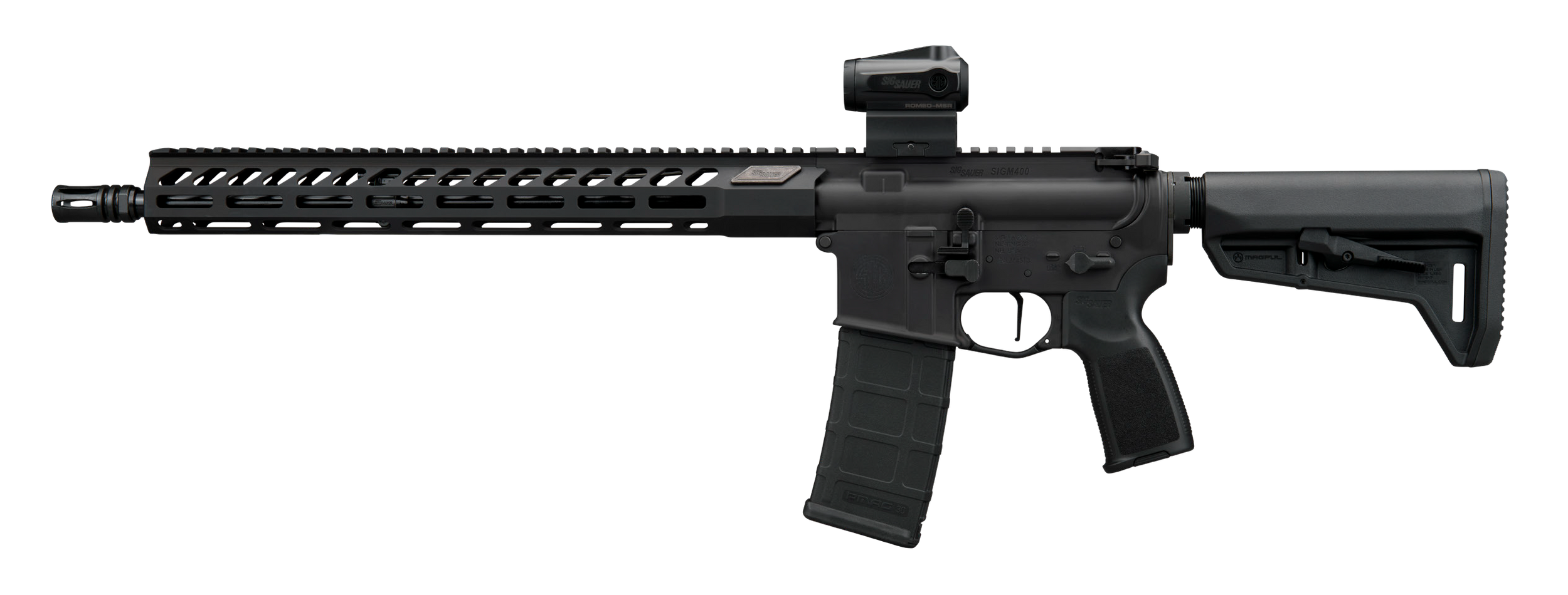 Sig Sauer RM400556N16BFORGE10 M400 Forge 5.56 NATO 10+1 16" Black Anodized Alloy Receiver w/Picatinny Rail, M-LOK Handguard, Magpul SL-K Black Polymer Stock, Black Polymer Grip, Sig ROMEO MSR Gen II R