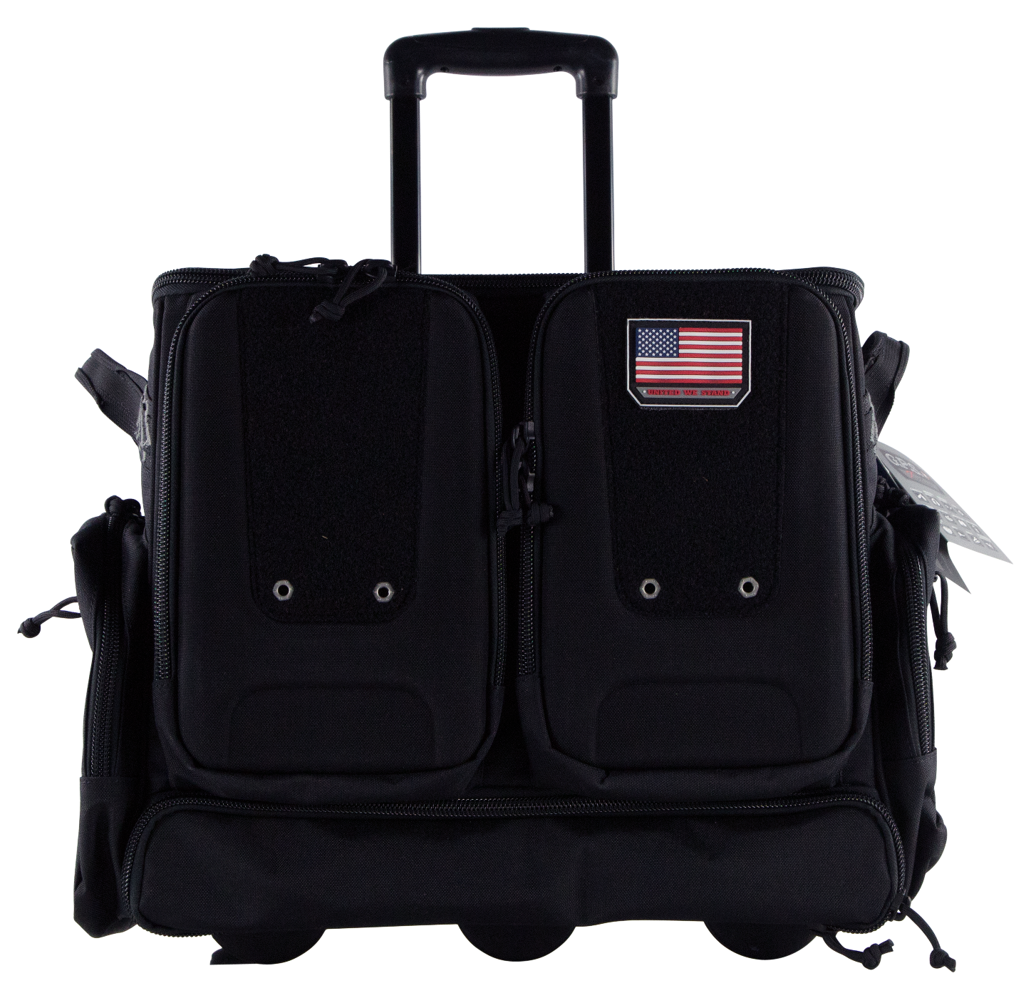 GPS Bags T2112ROBB Rolling Tactical Black 1000D Nylon Teflon Coating with Foam Cradle Holds 6 Handguns, Storage Pockets Holds 4 Additional Guns, Telescoping Handle & ATV Wheels
