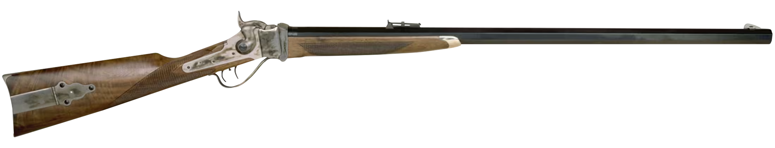 Cimarron AS200 1874 Rifle From Down Under II 45-70 Gov 1rd 34" Blued Octagon Barrel, Color Case Hardened Stainless Steel Receiver, Walnut Fixed Stock, Right Hand