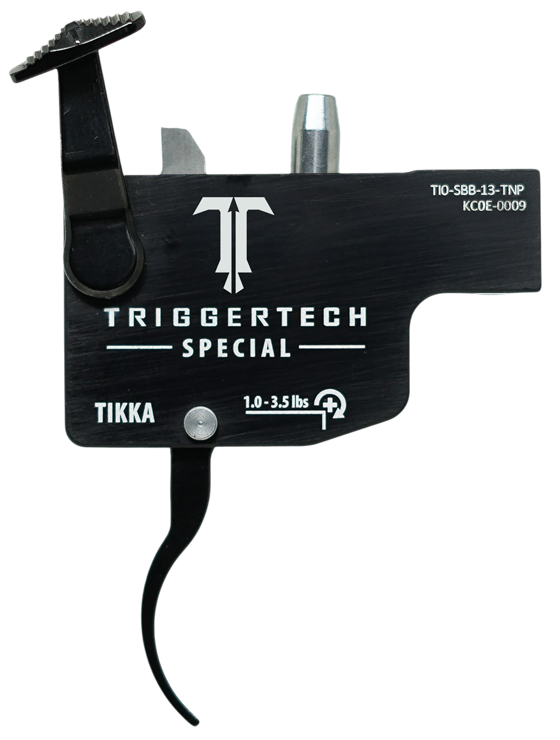 TriggerTech TILSBB13TNP Diamond  Black Curved Lever Fits Tikka Left Hand