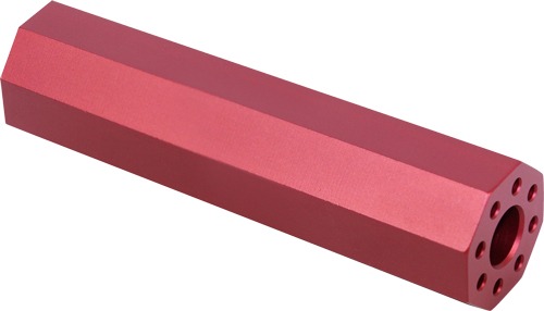 GUNTEC AR15 FAKE SUPPRESSOR 4.5" 1/2X28 THREADS RED!
