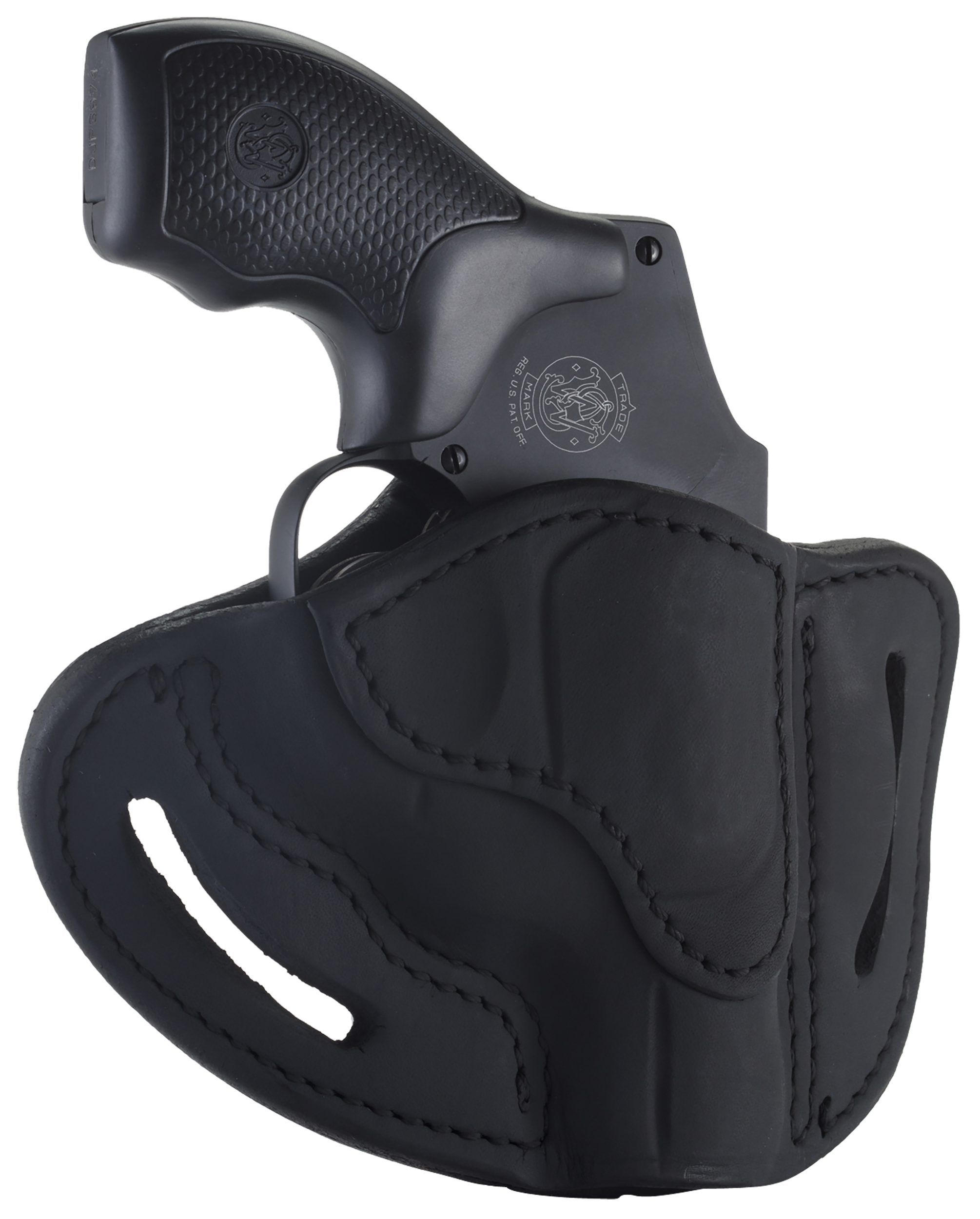 1791 Gunleather RVHX1SBLR RVHX-1  OWB Size 01 Stealth Black Leather Belt Slide, J-Frame, Right Hand