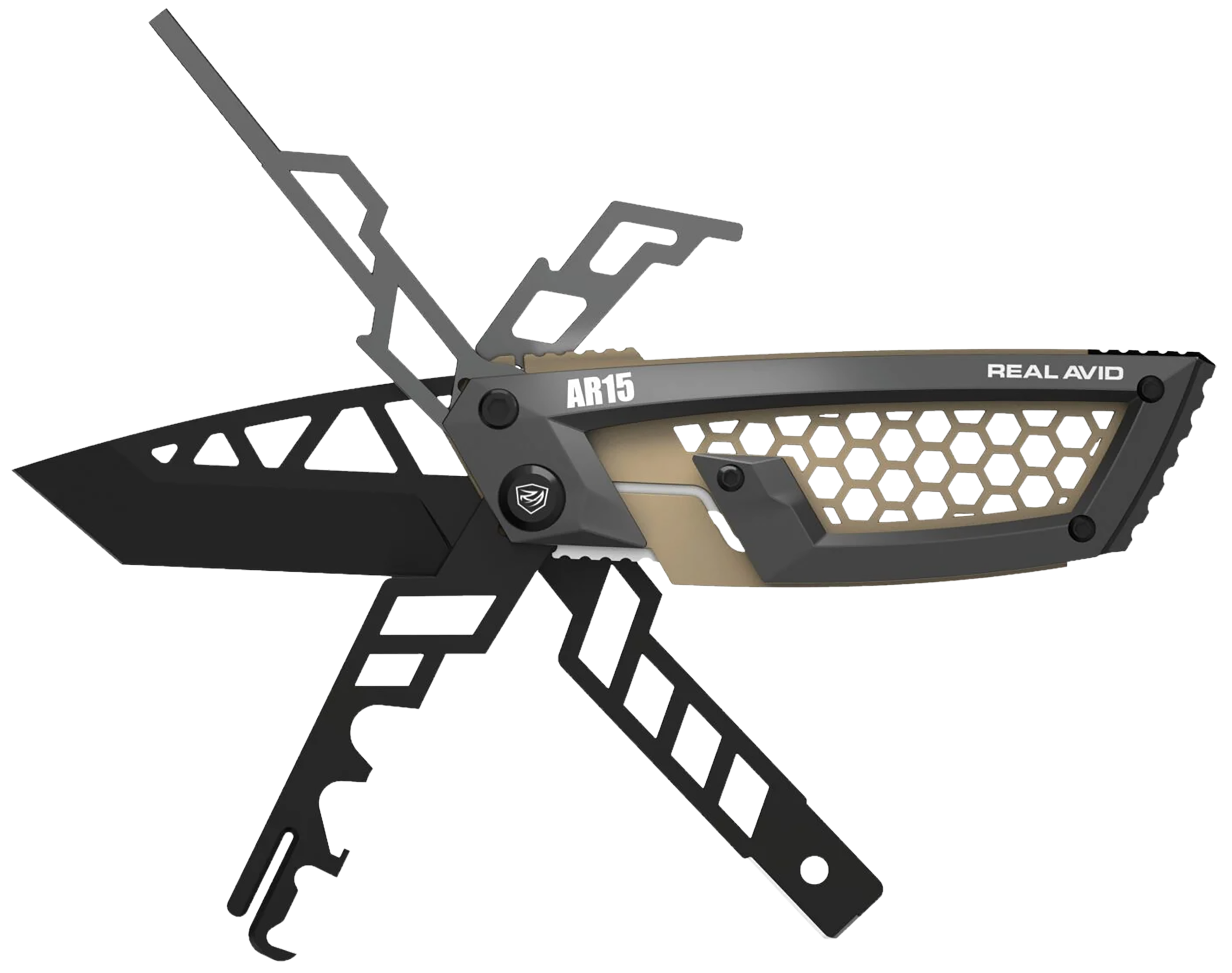 Real Avid AVGTEAR Gun Tool Edge AR-15 Stainless Steel AR-Platform 2.60" Tanto
