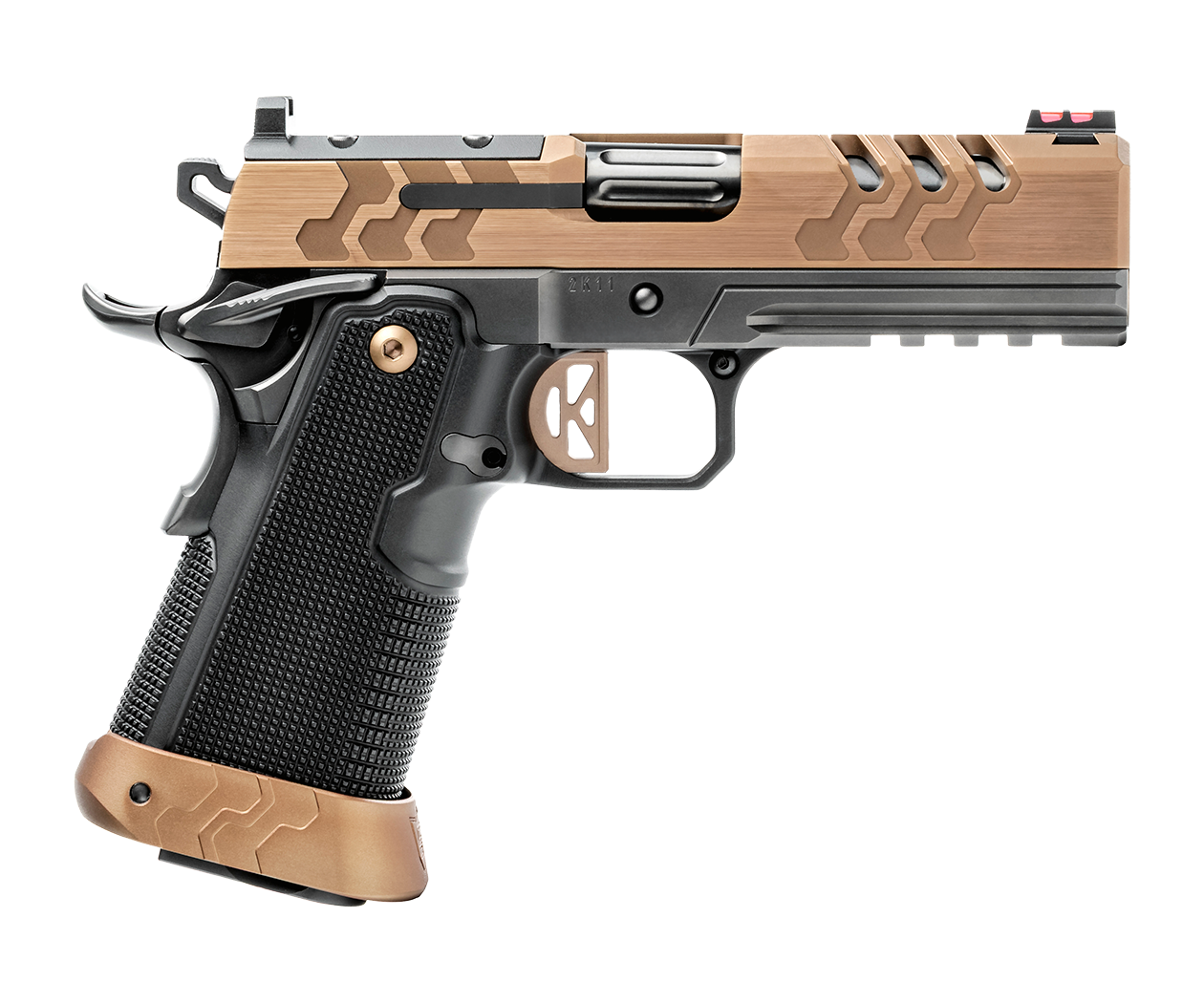 dKIMBER 2K11 PRO O.R. COYOTE 4.25" 45ACP PISTL BLK/COYOTE 1-11RD, 1-13RD MAGS