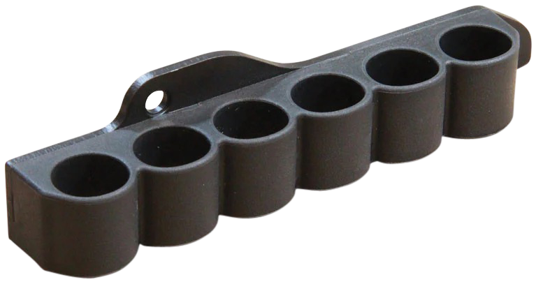 ADAPTIVE TACTICAL AT06000M Receiver Mounted Shell Carrier 6rd Non-Glare Black Synthetic Rubber Fits Mossberg 500/590/ Maverick 88 12 Gauge
