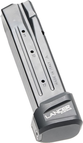 LANCER EXTENDED BASEPAD PLUS 5RDS BLACK FOR SIG P320!