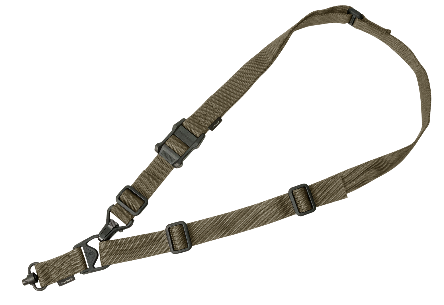 Magpul MAG515RGR MS3 Single QD Sling GEN2 Ranger Green Nylon 48"-60" OAL Adjustable One-Two Point Rifle