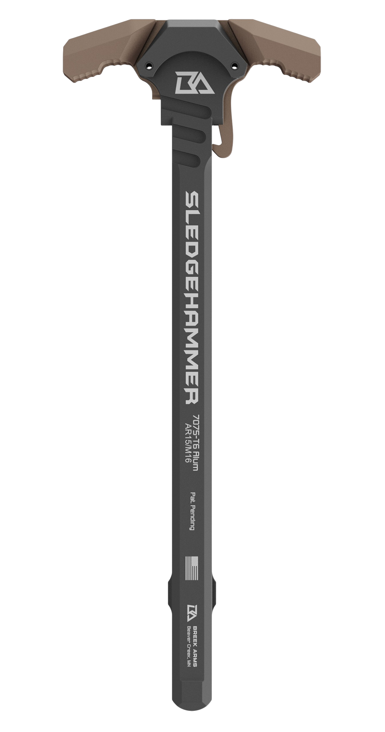 Breek Arms BRK6015FDE Sledgehammer Charging Handle Mil Spec AR15/M16 Rifles Flat Dark Earth 7075-T6 Aluminum