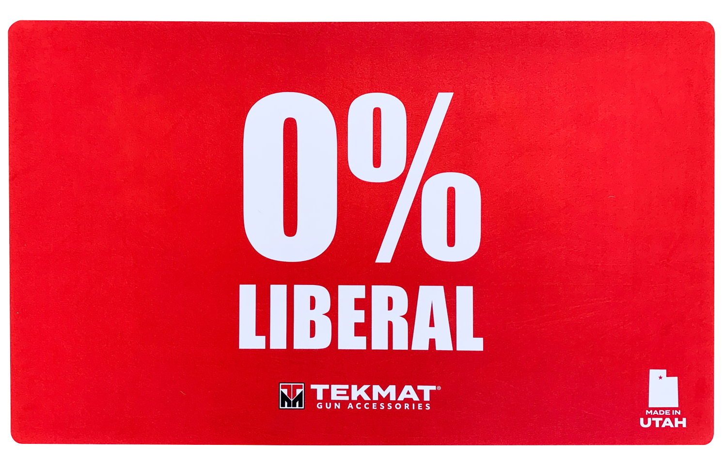 TekMat TEK42LIBERAL Zero Percent Liberal Door Mat Red Rubber 42" Long 0% Liberal