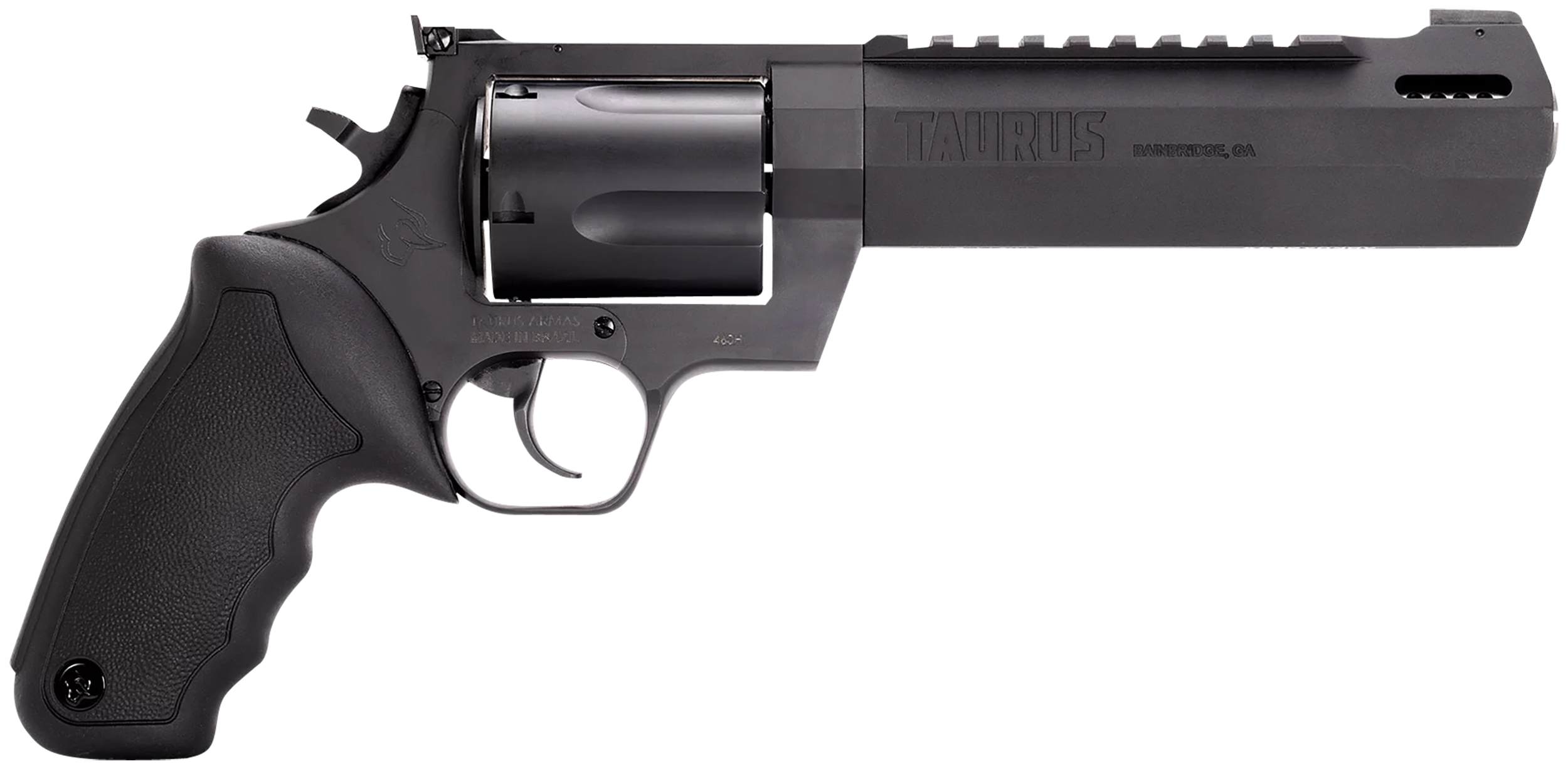 Taurus 2460061RH Raging Hunter 460 S&W Mag 5rd 6.75" Matte Black Barrel Matte Black Oxide Steel Cylinder & Frame Black Rubber with Integrated Cushion Insert Grip