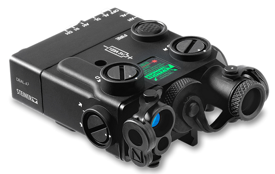 Steiner 9008 DBAL-A3  Green Laser/Black, Picatinny Rail/QR HT Mount