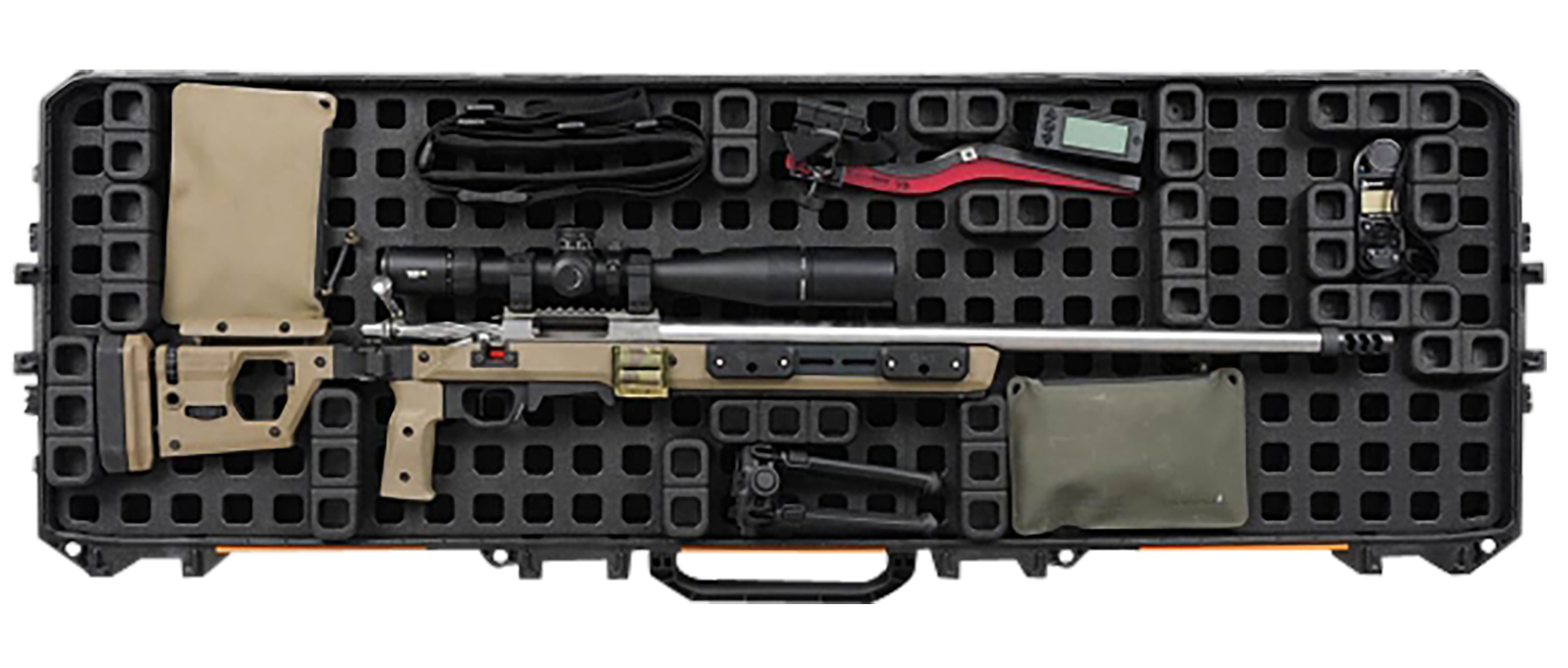 Magpul MAG1302BLK DAKA Grid Organizer Black Polypropylene for Pelican 800 Vault Double Rifle Case