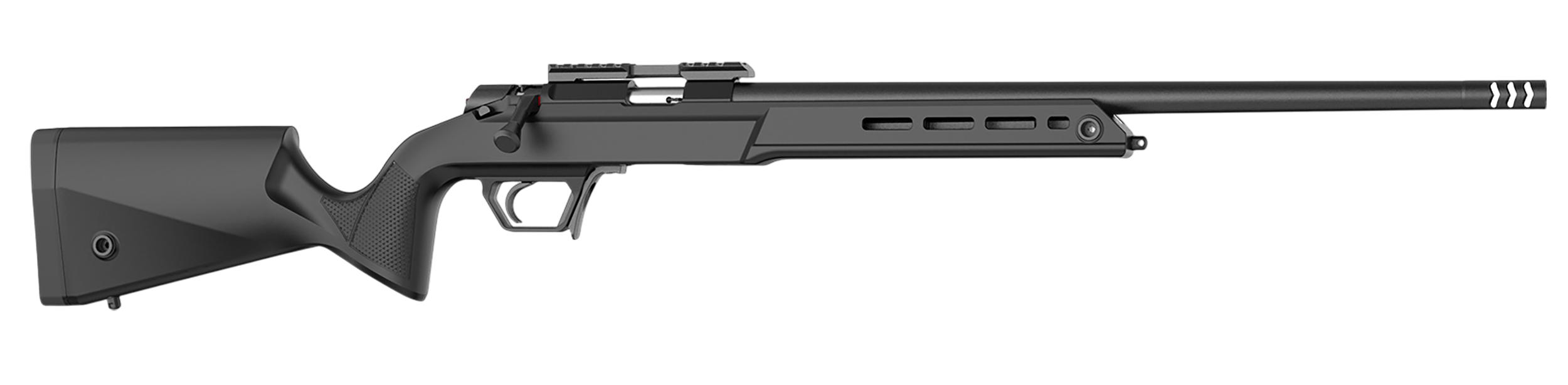 Retay USA ASD22-BLK-16 Asend Sporter 22 LR 10+1 16" Black Heavy Barrel, Black Chrome Receiver w/Picatinny Rail, Black Fixed Synthetic Stock