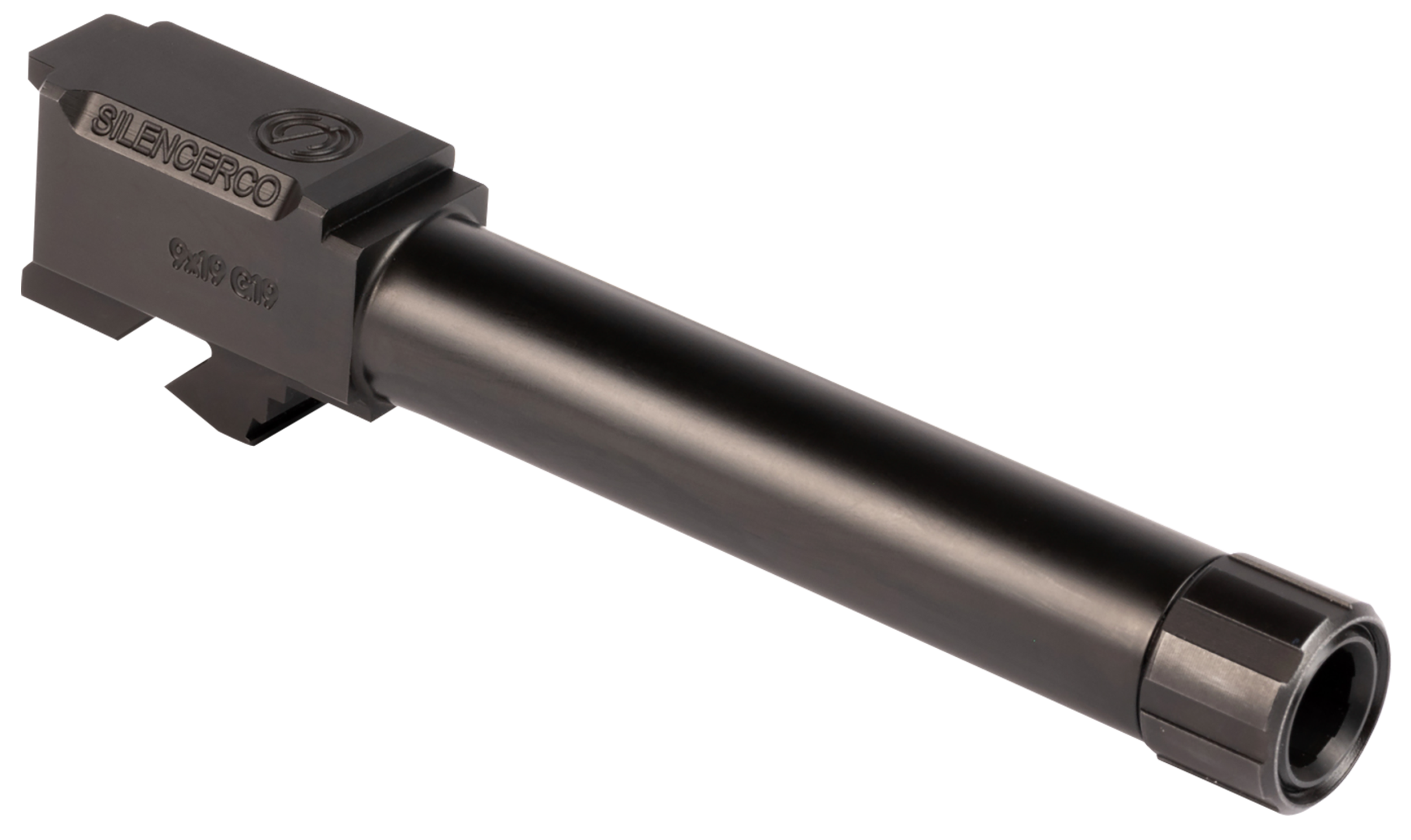SilencerCo AC862 Glock  9mm Luger 4.50" Threaded Black Nitride Stainless Steel, Fits Glock 19/19X/45