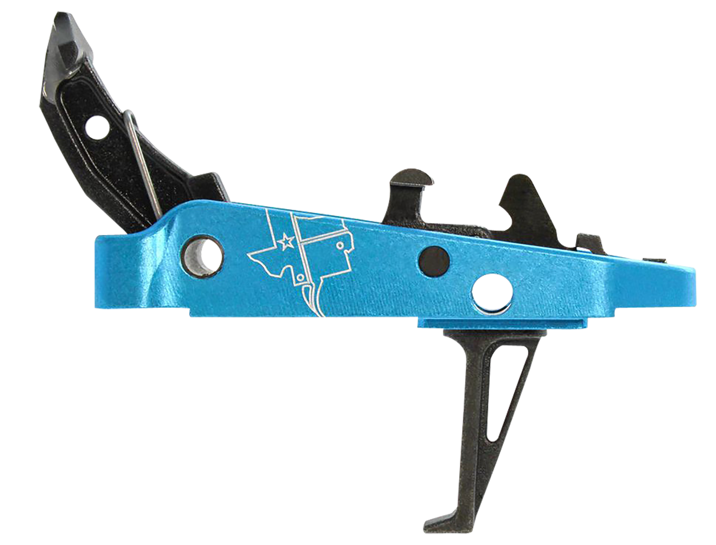 CMC Triggers 47403 Drop-In Trigger Group 2.0 Single-Stage Flat with 2.50 lbs Draw Weight Black w/ Blue Housing