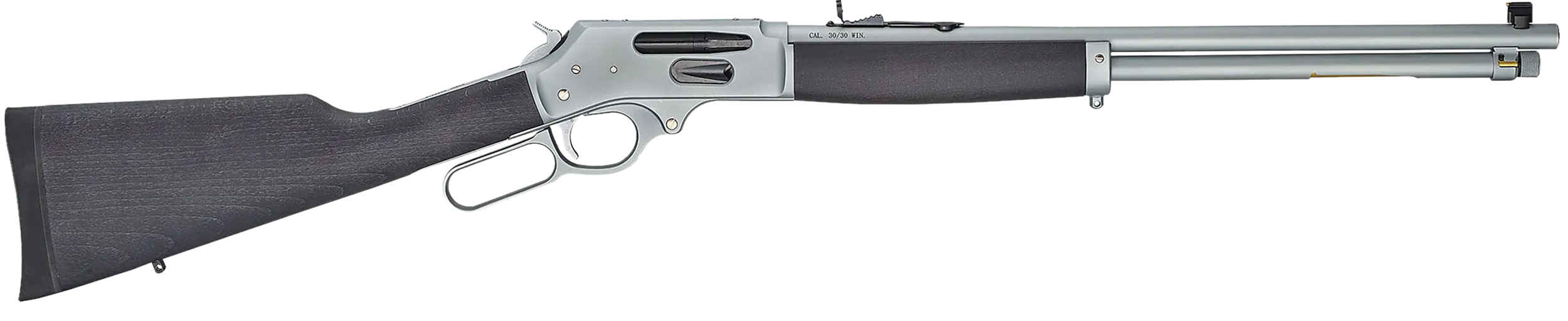 Henry H009GAW Side Gate All Weather Full Size 30-30 Win 5+1 20" Hard Chrome Plated Steel Barrel, Satin Hard Chrome Steel Receiver, Stained Hardwood Stock Right Hand