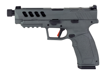 Tisas Arms 15000209 PX-9 Night Stalker 9mm Luger 20+1 5.10" Black Threaded Barrel, Gray Cerakote Carbon Steel Lightening Cut/Optic Cut/Serrated Slide, Gray Cerakote Polymer Frame w/Picatinny Rail, Rub