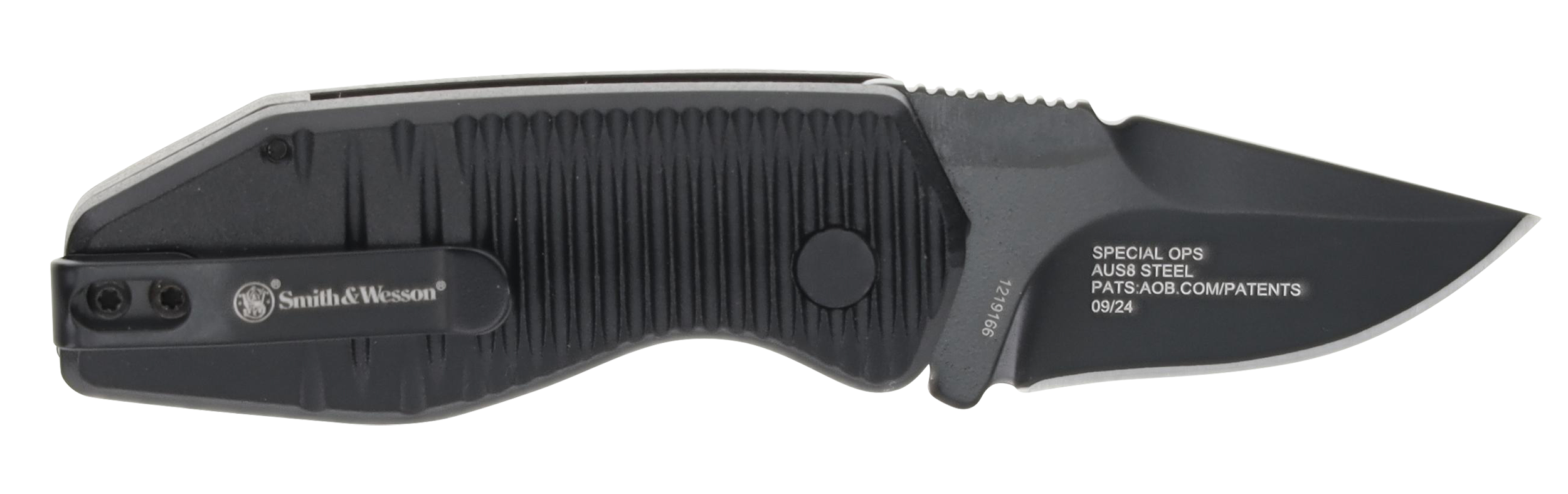 Smith & Wesson Knives 1219165 Special Ops  Mini 1.90" Folding Drop Point Plain AUS-8A SS Blade Aluminum Handle