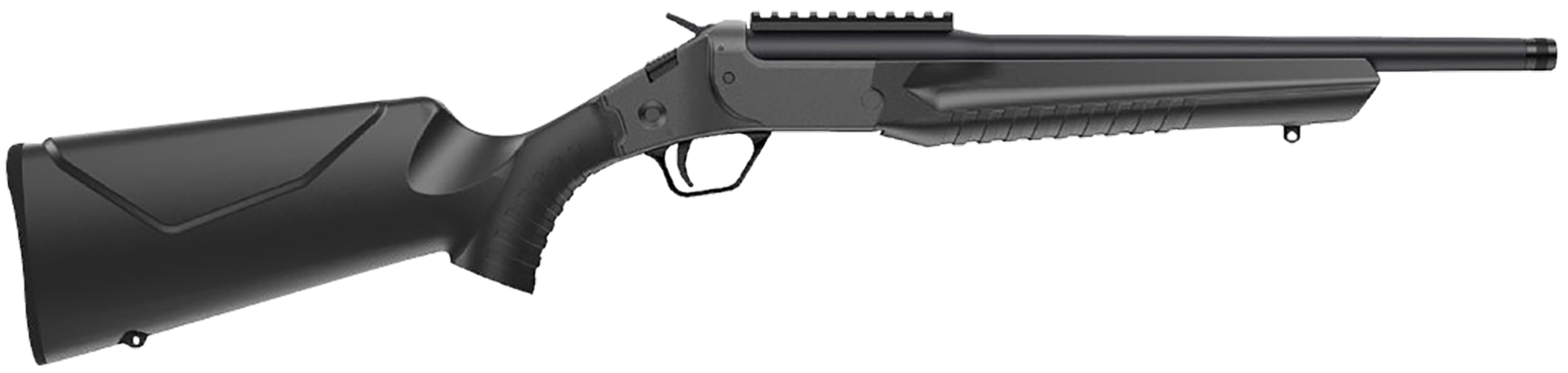 Rossi LWC0350-BK LWC 350 Legend 1rd 16.50" Black Oxide Threaded Barrel, Black Picatinny Rail Steel Receiver, Black Fixed Synthetic Stock