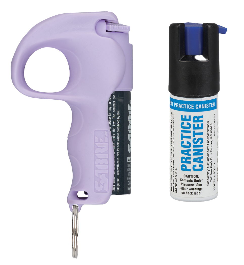 Sabre PBLVOCSTU04 Quick Grip Pepper Spray Range 12ft 0.54oz Lavender Canister