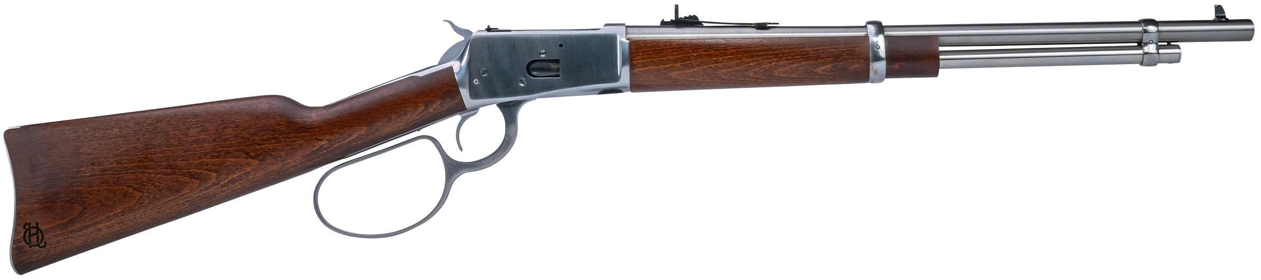 Heritage Mfg H92357189 92 Ranch Hand 38 Special +P/357 Mag 8rd 18" Stainless Polished  Barrel, Stainless Polished Receiver, Fixed Hardwood Stock