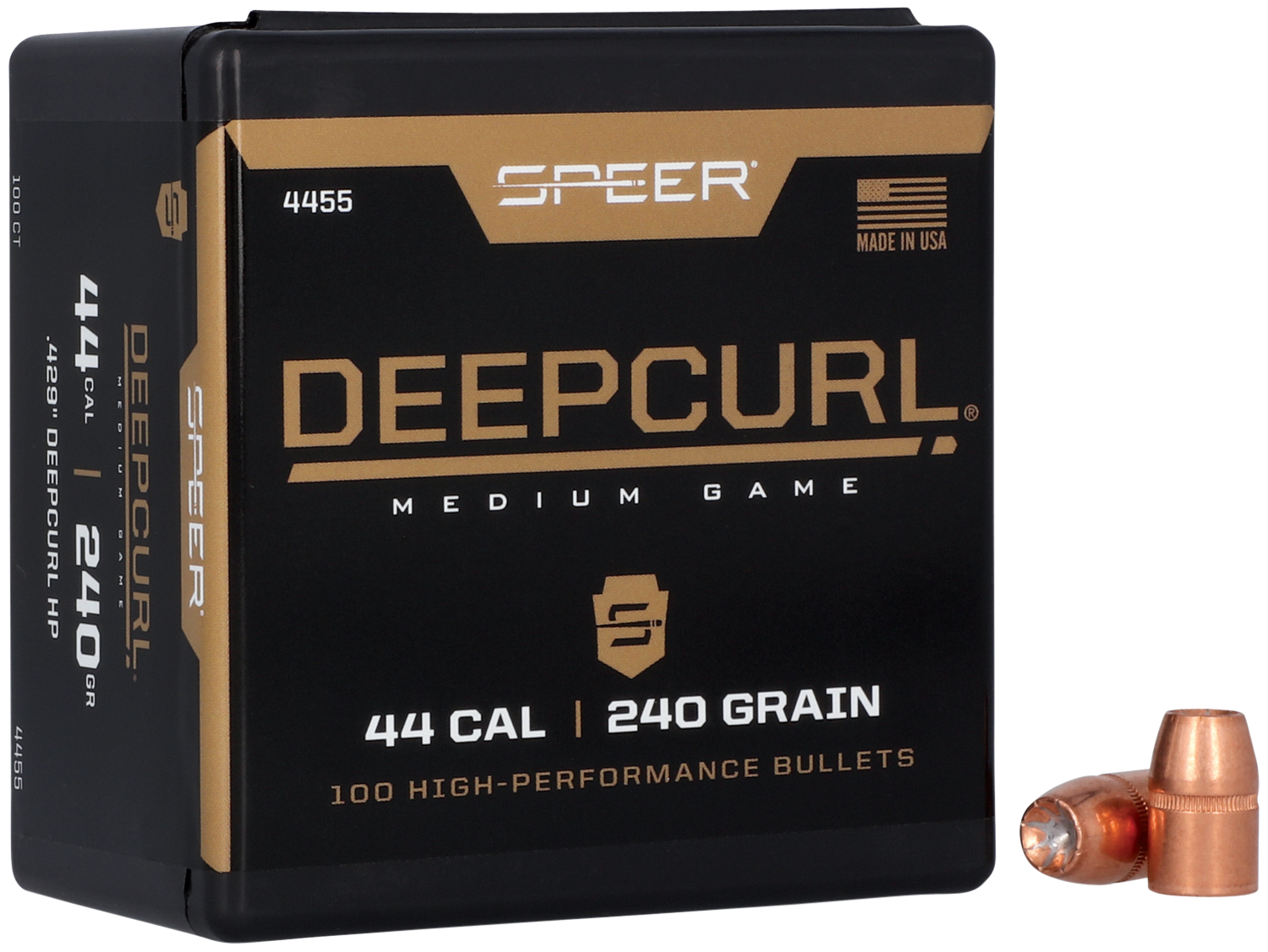Speer 4455 DeepCurl 44Cal 240gr Hollow Point 50 Per Box/5 Case
