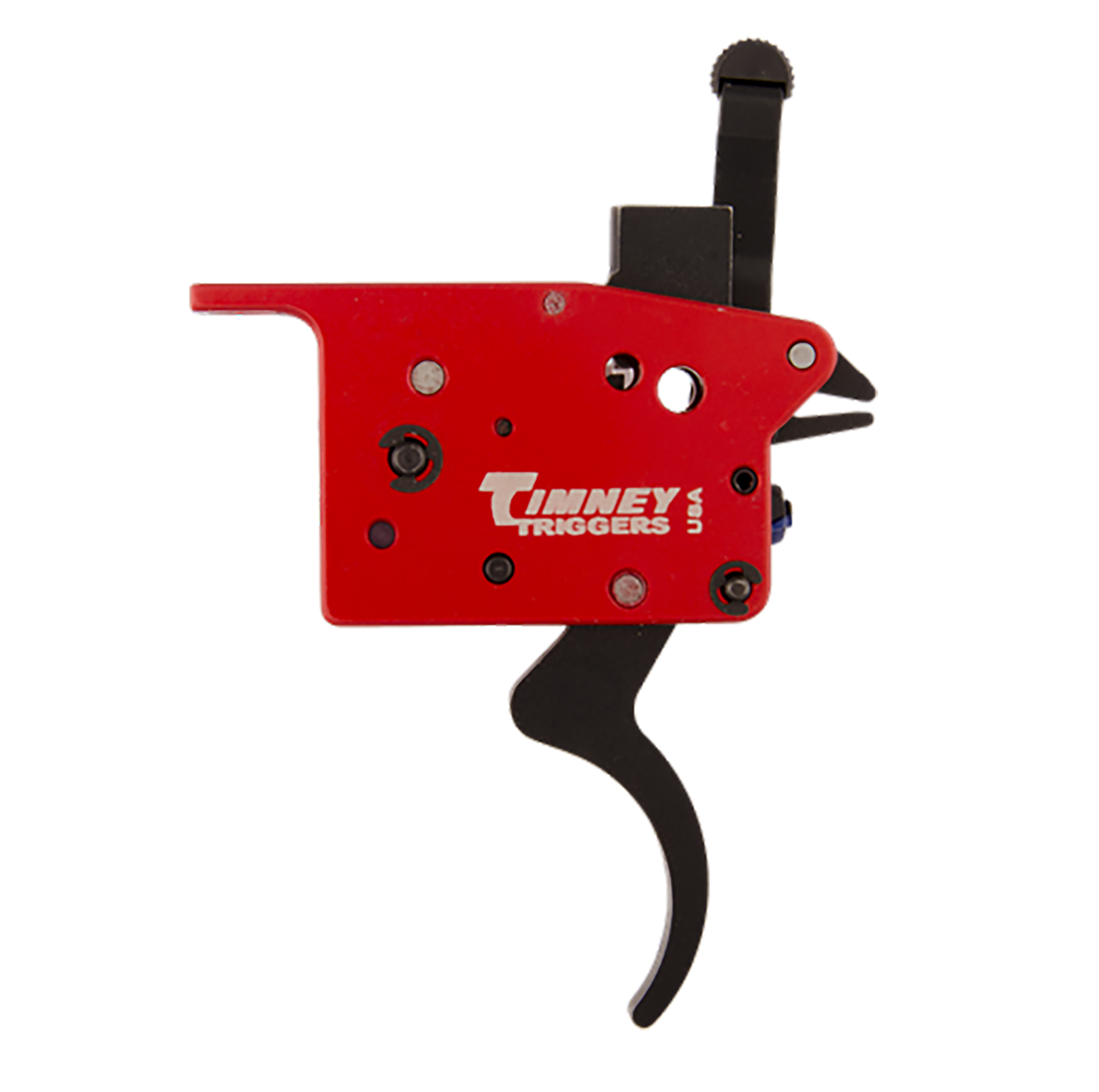 Timney Triggers 307 Featherweight Deluxe Black/Red Curved Trigger 3 lbs Draw Weight Fits Mosin-Nagant