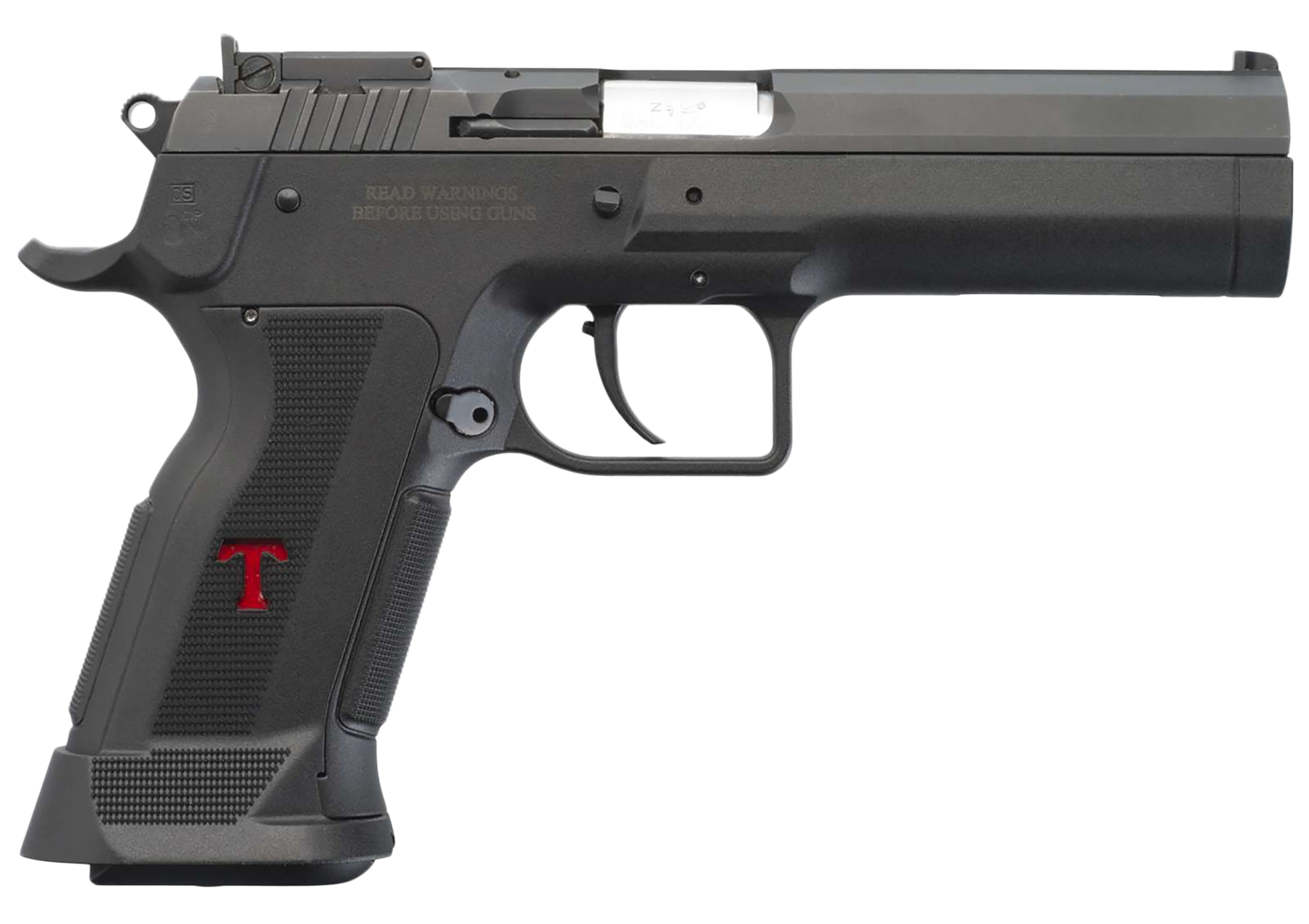 Tanfoglio IFG TFSTOCK3P40 Stock III  Full Size 40 S&W 13+1, 4.44" Black Polygonal Rifled Barrel, Black Serrated Slide, Black Polymer Frame w/Beavertail, Polymer Grip
